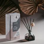 LADECOR Аромадиффузор с палочками,  с декоративным флаконом, 50 мл, роза, белый чай, персик, прованс