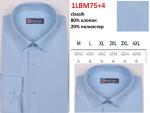1LBM75+5 Сорочка муж. длин. рукав, классика, голубой, BROSTEM