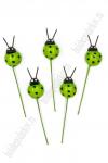 Божьи коровки на веточке 3*1,8 см (20 шт) SF-2329, салатовый