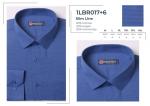 1LBR017+6* Сорочка муж. длин. рукав, полупритал., синий, BROSTEM