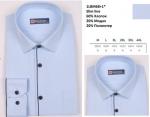 1LBM68+1* Сорочка муж. длин. рукав, полупритал., голубой, BROSTEM