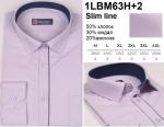 1LBM63H+2* Сорочка муж. длин. рукав, полупритал., сиреневый, BROSTEM
