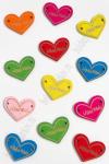 Бирки из фанеры Hand made 29*23 мм "Сердце" (30 шт) SF-2219, ассорти