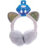Наушники меховые Salon Teplo, кошечка, цвет серый топаз, ( подвес Ultramarine)