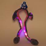 Наушники меховые светящиеся с двигающимися ушками Salon Teplo , зайка, цвет серый, ( подвес Ultramarine)