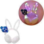 Наушники меховые светящиеся Salon Teplo , зайка, цвет белый, ( подвес Ultramarine)