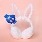 Наушники меховые светящиеся Salon Teplo , зайка, цвет белый, ( подвес Ultramarine)