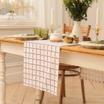 Дорожка на стол Этель Flower Cage 40?149 см, 100% хлопок, рогожка 186 г/м?, белая