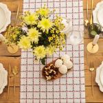 Дорожка на стол Этель Flower Cage 40?149 см, 100% хлопок, рогожка 186 г/м?, белая