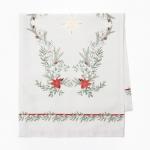 Дорожка на стол Этель «Ёлочные ветви» 30?70 см, 100% хлопок, саржа 190 г/м?, белая