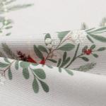 Дорожка на стол Этель «Ёлочные ветви» 30?70 см, 100% хлопок, саржа 190 г/м?, белая