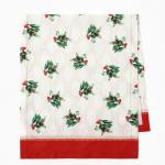Дорожка на стол Этель «Новогоднее украшение» 30?70 см, 100% хлопок, саржа 190 г/м?, бежевая/красная