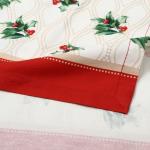 Дорожка на стол Этель «Новогоднее украшение» 30?70 см, 100% хлопок, саржа 190 г/м?, бежевая/красная