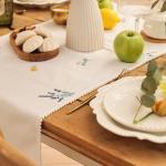 Дорожка на стол Этель «Полевые цветочки» 40?146см, рогожка 176 г/м?, 100% хлопок, белая