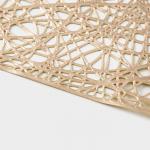 Дорожка на стол Доляна «Паутинка», 30?150 см, золотая