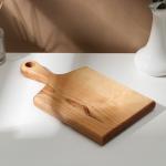 Доска разделочная деревянная с ручкой Adelica, 28?15?2,2 см, покрыта маслом, цельная берёза