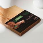 Доска разделочная деревянная с ручкой Adelica, 28?15?2,2 см, покрыта маслом, цельная берёза