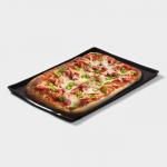 Коврик перфорированный прямоугольный Доляна, силикон, 40?31?1 см, тёмно-коричневый