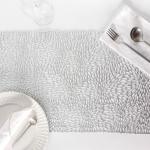 Дорожка на стол Доляна «Астры», 89?35 см, серебряная