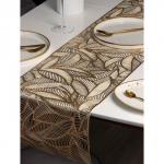 Дорожка на стол Доляна «Листопад», 30?150 см, золотая