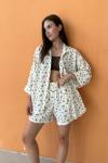 Костюм муслин  SET019/24/Белый, горчичный