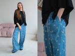 Брюки джинс  DENIM048/02/Голубой, белый