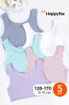 Майка-топ в рубчик для девочки 5шт. Happyfox