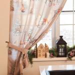 Комплект штор для кухни с подхватами Christmas forest 145?180 см-2 шт., габардин