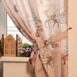 Комплект штор для кухни с подхватами Christmas forest 145?180 см-2 шт., габардин