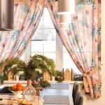 Комплект штор для кухни с подхватами «Этель» Fir branches, 145?180 см - 2 шт., габардин