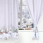 Комплект штор для кухни с подхватами «Звери в городе» 145?180 см-2 штуки, 100% п/э