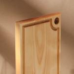 Доска разделочная деревянная с кровостоком Adelica, 26?16?2 см, покрыта маслом, цельная берёза