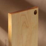 Доска разделочная деревянная с отверстием Adelica, 26?16?2 см, покрыта маслом, цельная берёза