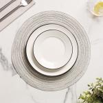 Салфетка сервировочная на стол Доляна «Градиент», d=30 см, серая