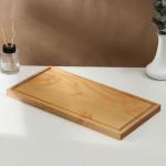 Доска разделочная деревянная с кровостоком Adelica, 40?20?2 см, покрыта маслом, цельная берёза