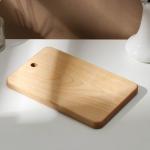 Доска разделочная деревянная c отверстием Adelica, 24?15?1,8 см, покрыта маслом, цельная берёза