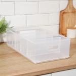 Контейнер для хранения без крышки Econova ROLLY, 11.5 л, пластик, 24.2?45?12.9 см, прозрачный