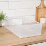 Контейнер для хранения без крышки Econova ROLLY, 11.5 л, пластик, 24.2?45?12.9 см, прозрачный