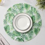 Салфетка сервировочная на стол Доляна Summer, d=38 см, белая