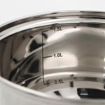 Ковш Доляна «Сильве», 1.5 л, d=16 см, с крышкой, металлическая ручка, индукция, нержавеющая сталь