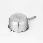 Ковш Доляна «Сильве», 1.5 л, d=16 см, с крышкой, металлическая ручка, индукция, нержавеющая сталь