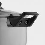 Кастрюля Доляна «Чёрная ночь», 2.2 л, с крышкой, капсульное дно, нержавеющая сталь