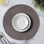 Салфетка сервировочная на стол Доляна «Лофт», d=38 см , серая
