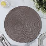 Салфетка сервировочная на стол Доляна «Лофт», d=38 см , серая