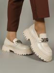 Лоферы женские/ Броги A-47MB Off white