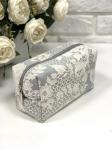 1042 Косметичка Бельгийское кружево небесный 15х10х7см 06299