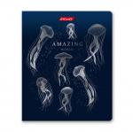 "Светоч"   96ТЕТк-007   Тетрадь ученическая общая, матовая ламинация + тиснение серебряной фольгой,   A5+   96 л.  на скобе   60 г/кв.м , белизна 100 \%  5 шт.  клетка