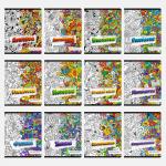 "Светоч"   48К37   Комплект тетрадей со справочным материалом "Скучно не будет!", выборочный лак,   A5+   48 л.  12 шт.  на скобе   65 г/кв.м , белизна 100 \% , клетка/линия