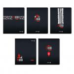 "Светоч"   96Т17   Тетрадь ученическая общая, софт-тач ламинация + выборочный лак,   A5+   96 л.  на скобе   65 г/кв.м , белизна 100 \%  5 шт.  клетка