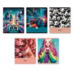 "Светоч"   Т79   Тетрадь ученическая общая, матовый сплошной лак+запечат.форзац+титул лист   A5+   96 л.  на скобе   65 г/кв.м , белизна 100 \%  5 шт.  клетка